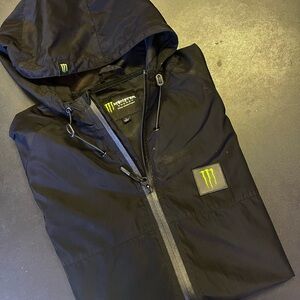 Monster Energy Black Lightweight Hooded Shirt Jacket